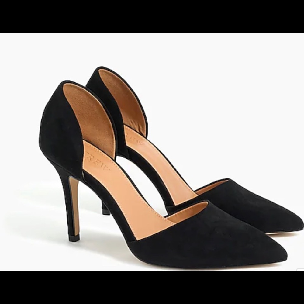 Jcrew d’orsay black suede pump - size 9.5